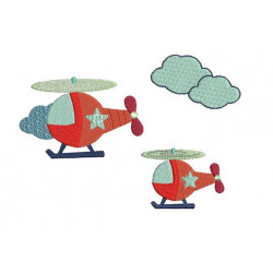 Stickserie - Helicopter inkl. Puschen Datei